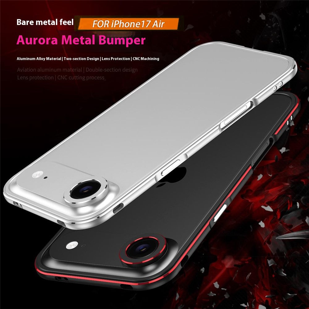 For iPhone Air Bumper Case No-Back Phone Frame Cover with Lens Protection
