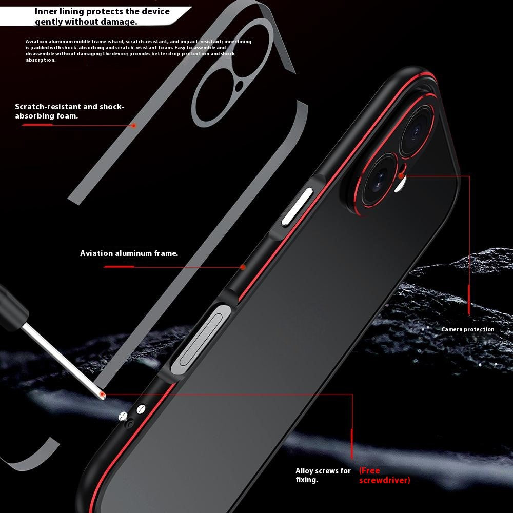 For iPhone 17 Bumper Case No-Back Phone Frame Cover with Lens Protection