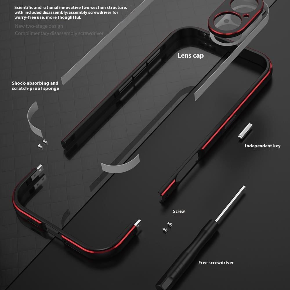 For iPhone 17 Bumper Case No-Back Phone Frame Cover with Lens Protection