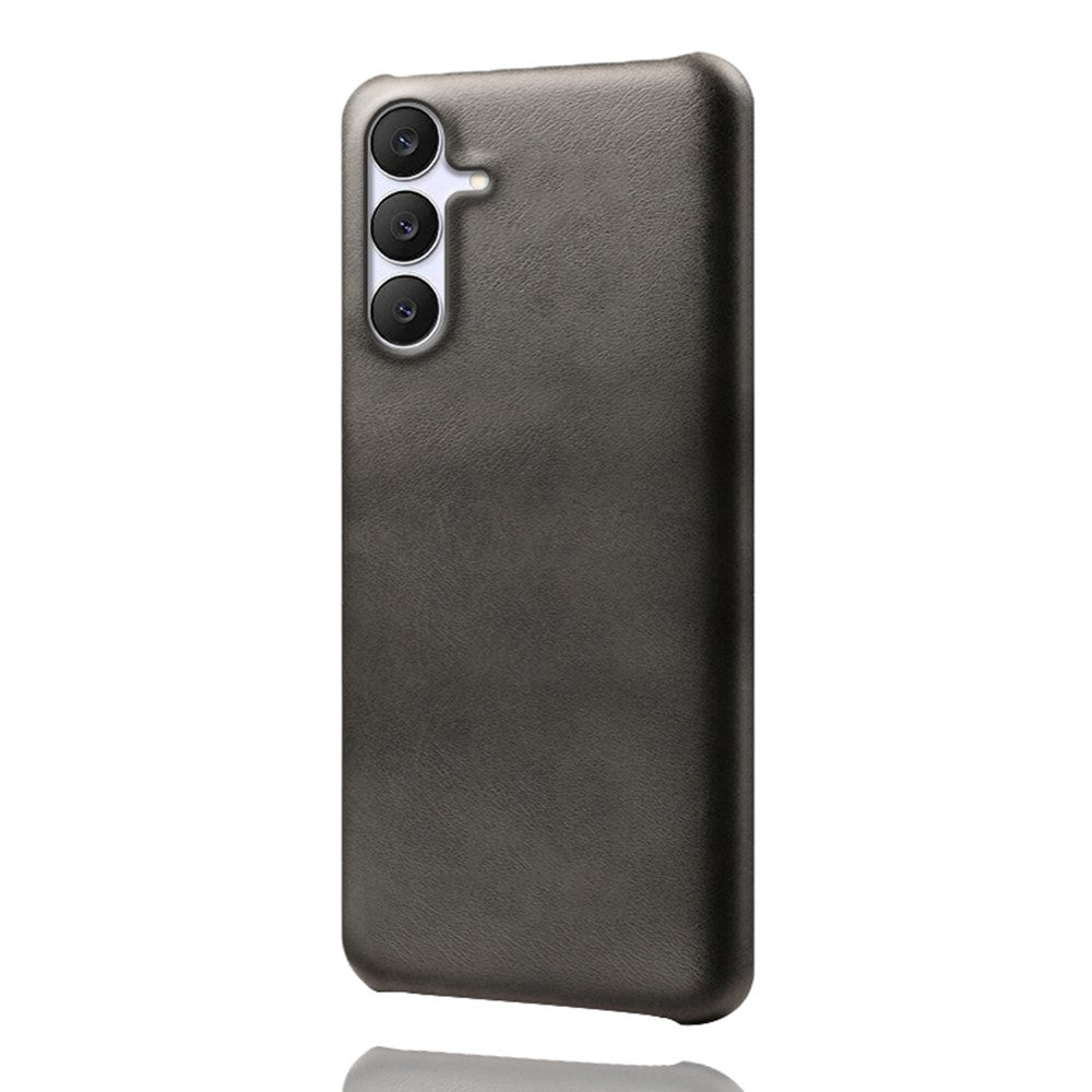 For Samsung Galaxy S25 FE Case Calf Texture PU Leather Hard PC Protective Phone Cover