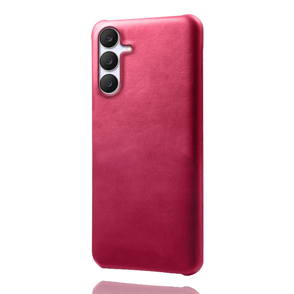 For Samsung Galaxy S25 FE Case Calf Texture PU Leather Hard PC Protective Phone Cover