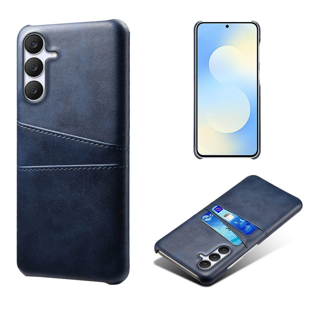 For Samsung Galaxy S25 FE Case Dual Card Slots PU Leather + Hard PC Phone Cover