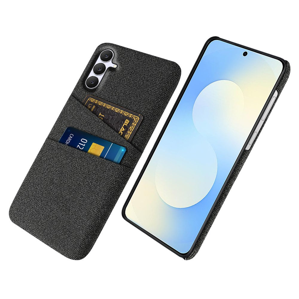 For Samsung Galaxy S25 FE Case Cloth + Hard PC Phone Cover with Dual Card Slots