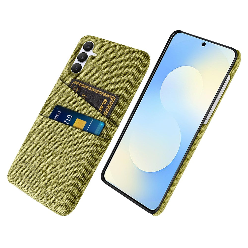 For Samsung Galaxy S25 FE Case Cloth + Hard PC Phone Cover with Dual Card Slots