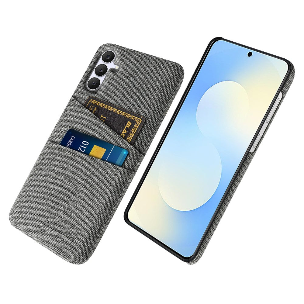 For Samsung Galaxy S25 FE Case Cloth + Hard PC Phone Cover with Dual Card Slots