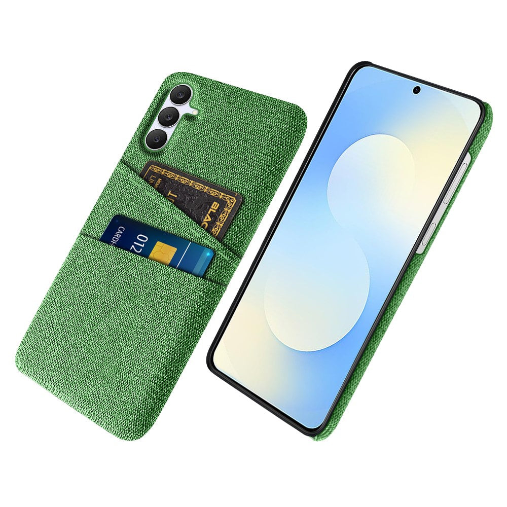 For Samsung Galaxy S25 FE Case Cloth + Hard PC Phone Cover with Dual Card Slots