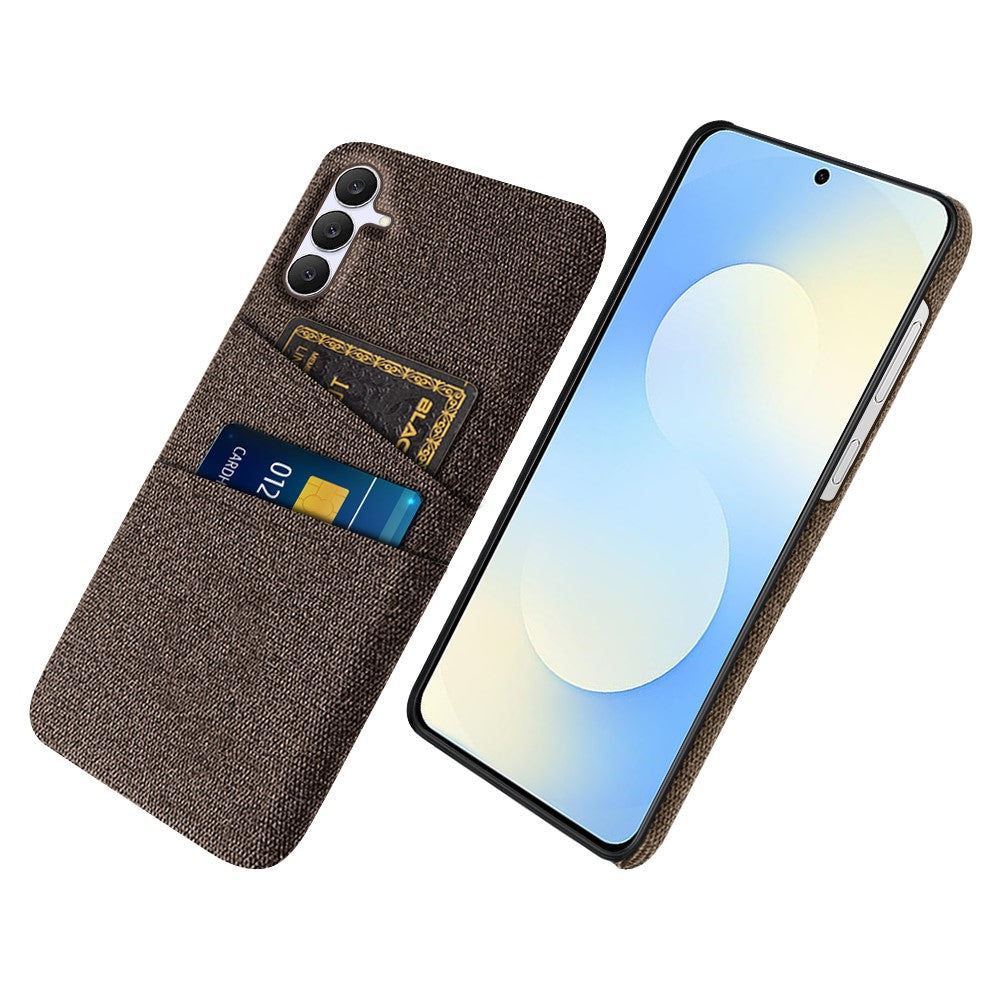 For Samsung Galaxy S25 FE Case Cloth + Hard PC Phone Cover with Dual Card Slots