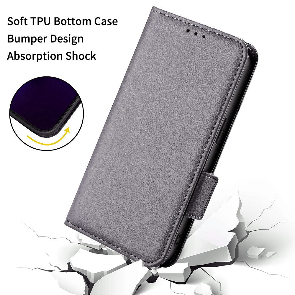 For Samsung Galaxy S26 / S26 Pro Case Litchi Texture Wallet Leather Phone Cover with Wrist Strap