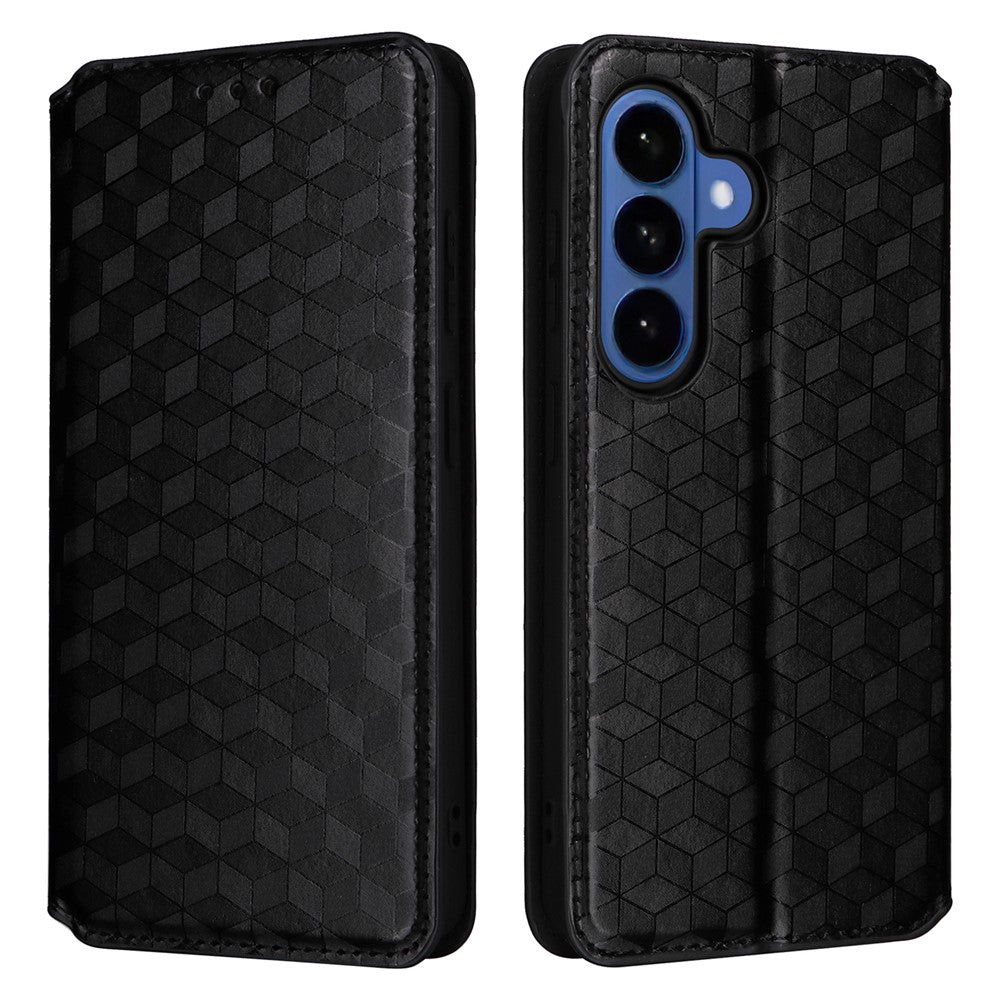 For Samsung Galaxy S26 / S26 Pro Case Wallet Rhombus Imprinted Leather Phone Cover