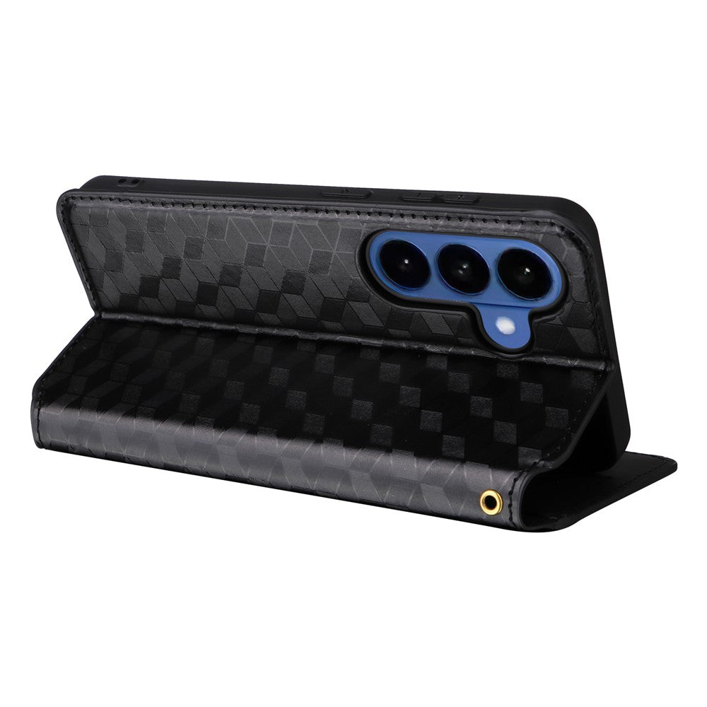 For Samsung Galaxy S26 / S26 Pro Case Wallet Rhombus Imprinted Leather Phone Cover