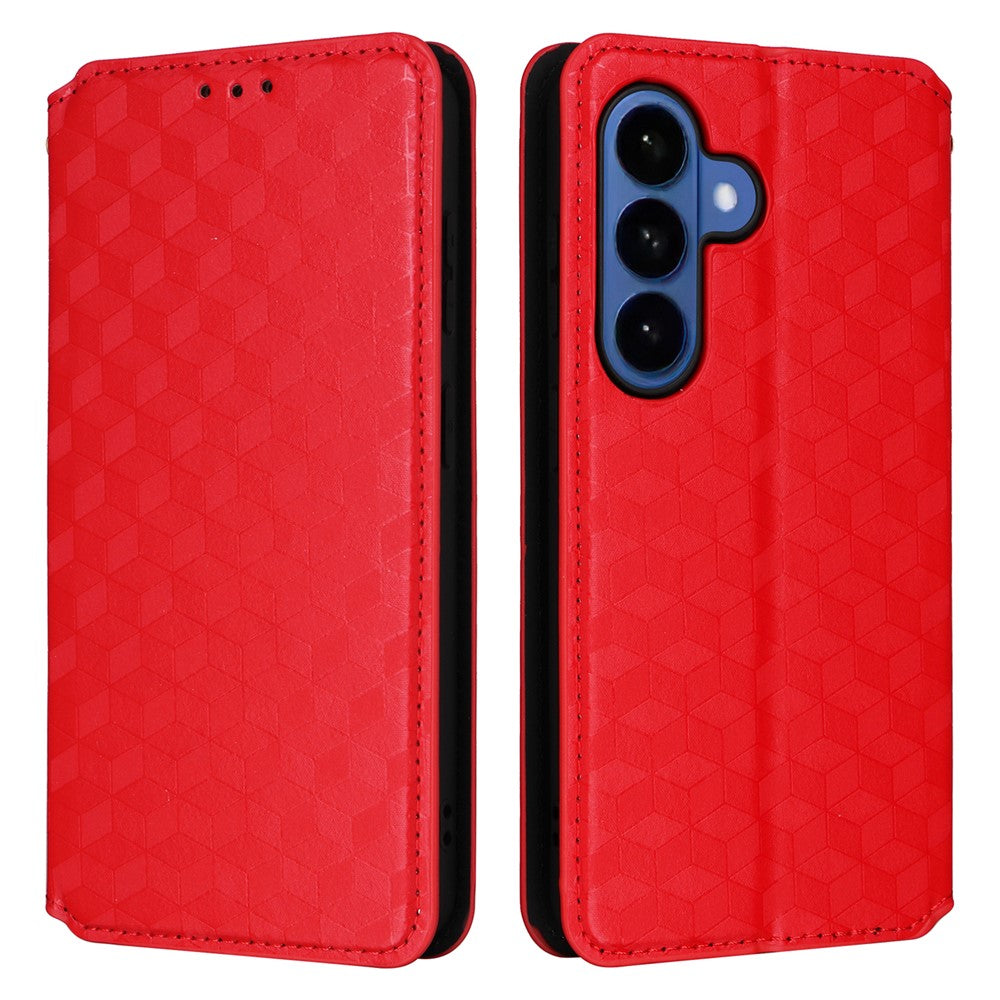 For Samsung Galaxy S26 / S26 Pro Case Wallet Rhombus Imprinted Leather Phone Cover