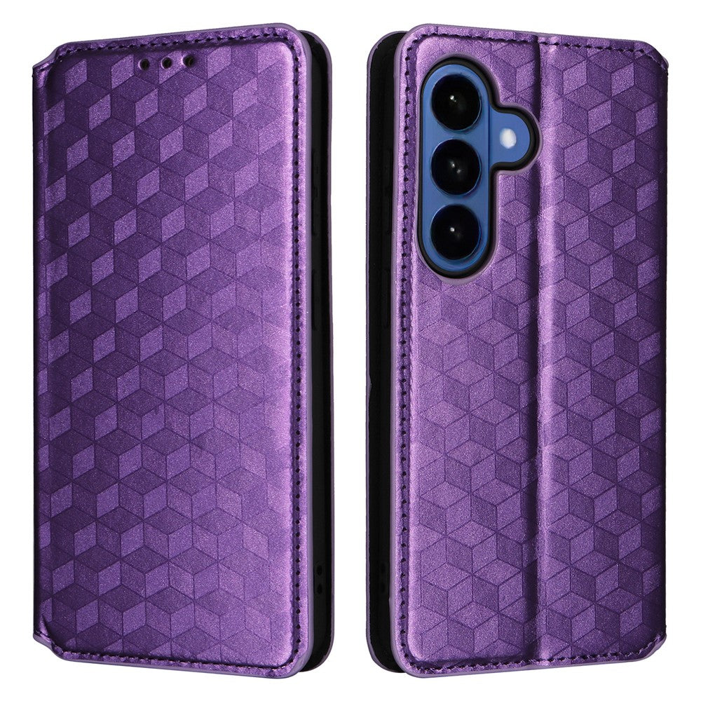 For Samsung Galaxy S26 / S26 Pro Case Wallet Rhombus Imprinted Leather Phone Cover