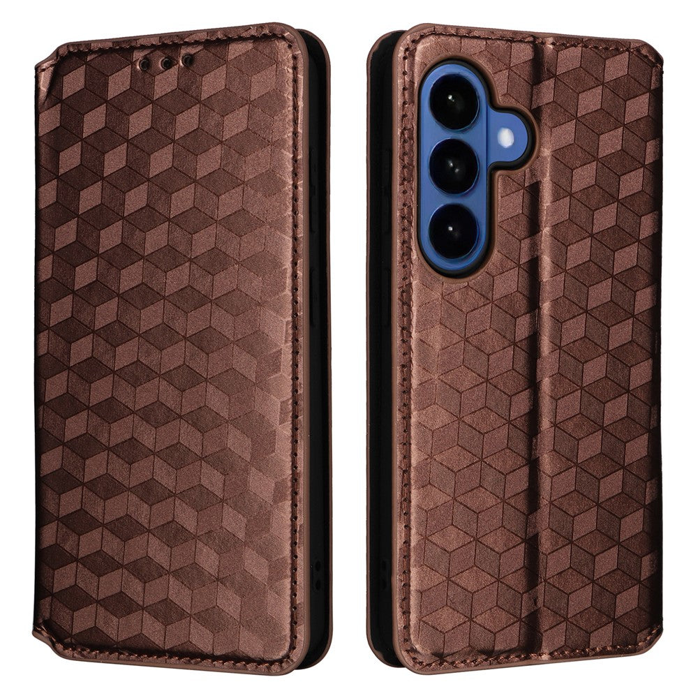 For Samsung Galaxy S26 / S26 Pro Case Wallet Rhombus Imprinted Leather Phone Cover