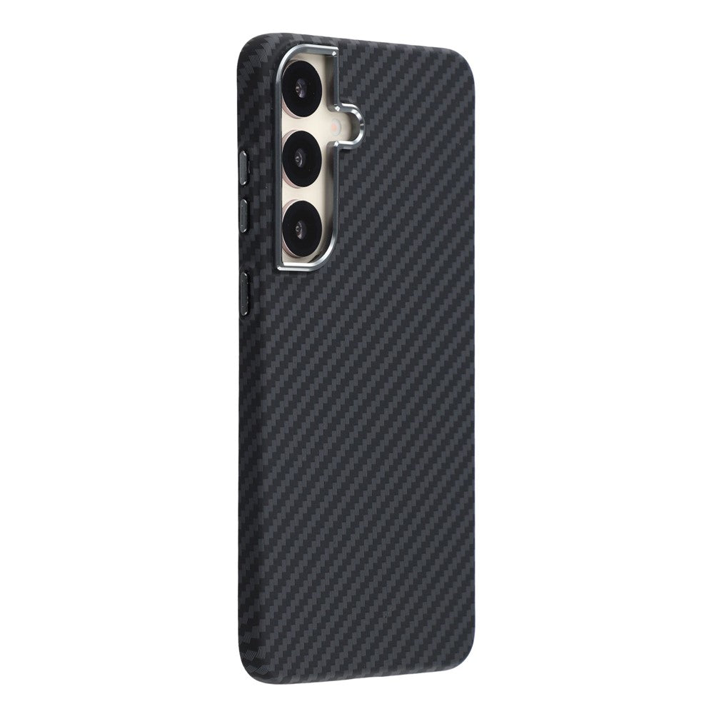 For Samsung Galaxy S25 Magnetic Case Water Transfer Printing Metal Frame PC Phone Back Cover