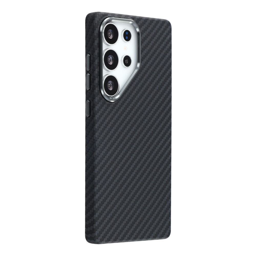 For Samsung Galaxy S25 Ultra Magnetic Case Water Transfer Printing Metal Frame PC Phone Back Cover