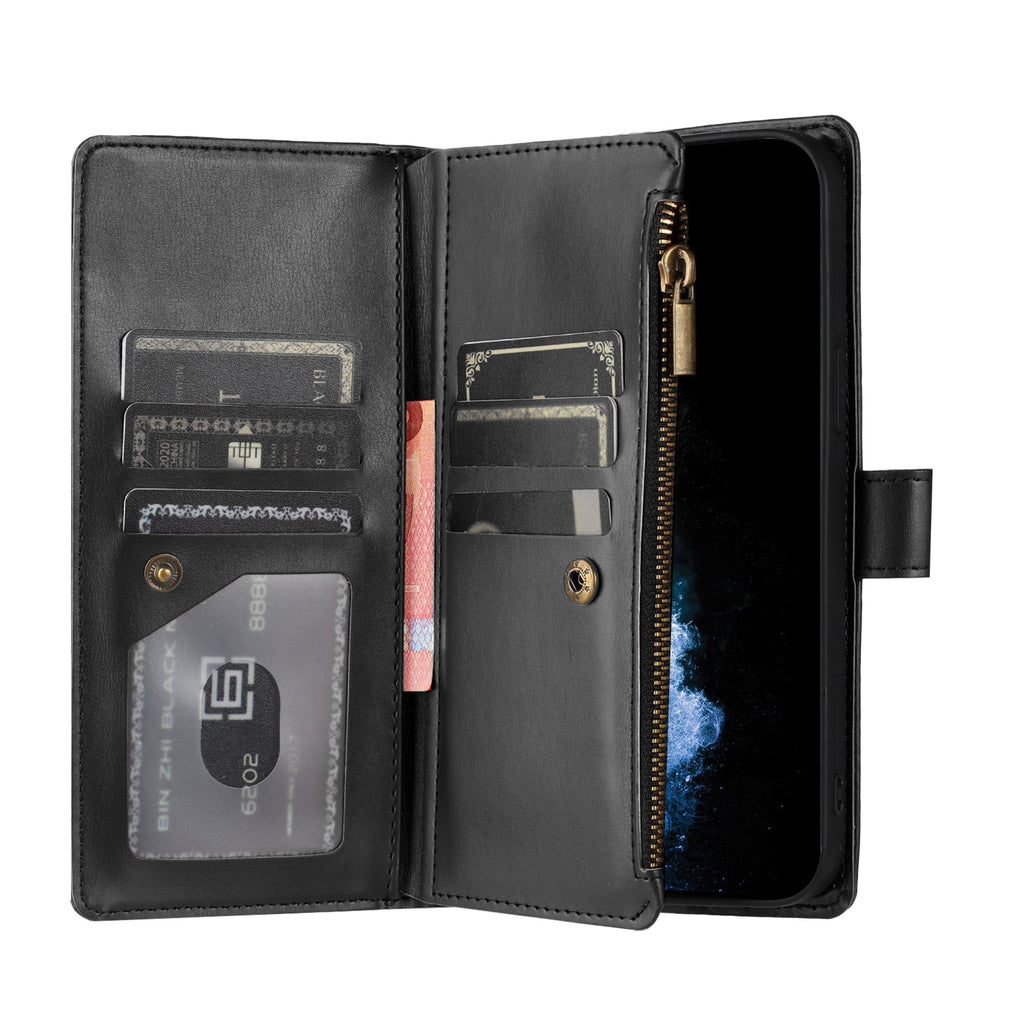 For Samsung Galaxy A07 5G / Galaxy A06 4G / Galaxy A06 5G / Galaxy A07 4G Leather Case Zipper Wallet Stand Shockproof Phone Cover with Wrist Strap