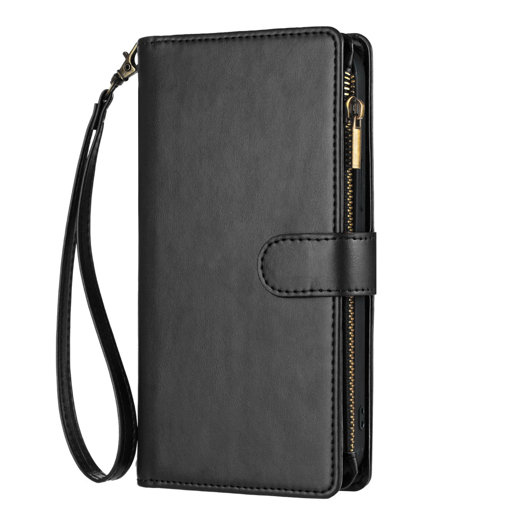 For Samsung Galaxy A36 5G / Galaxy A56 5G Leather Case Zipper Wallet Stand Shockproof Phone Cover with Wrist Strap