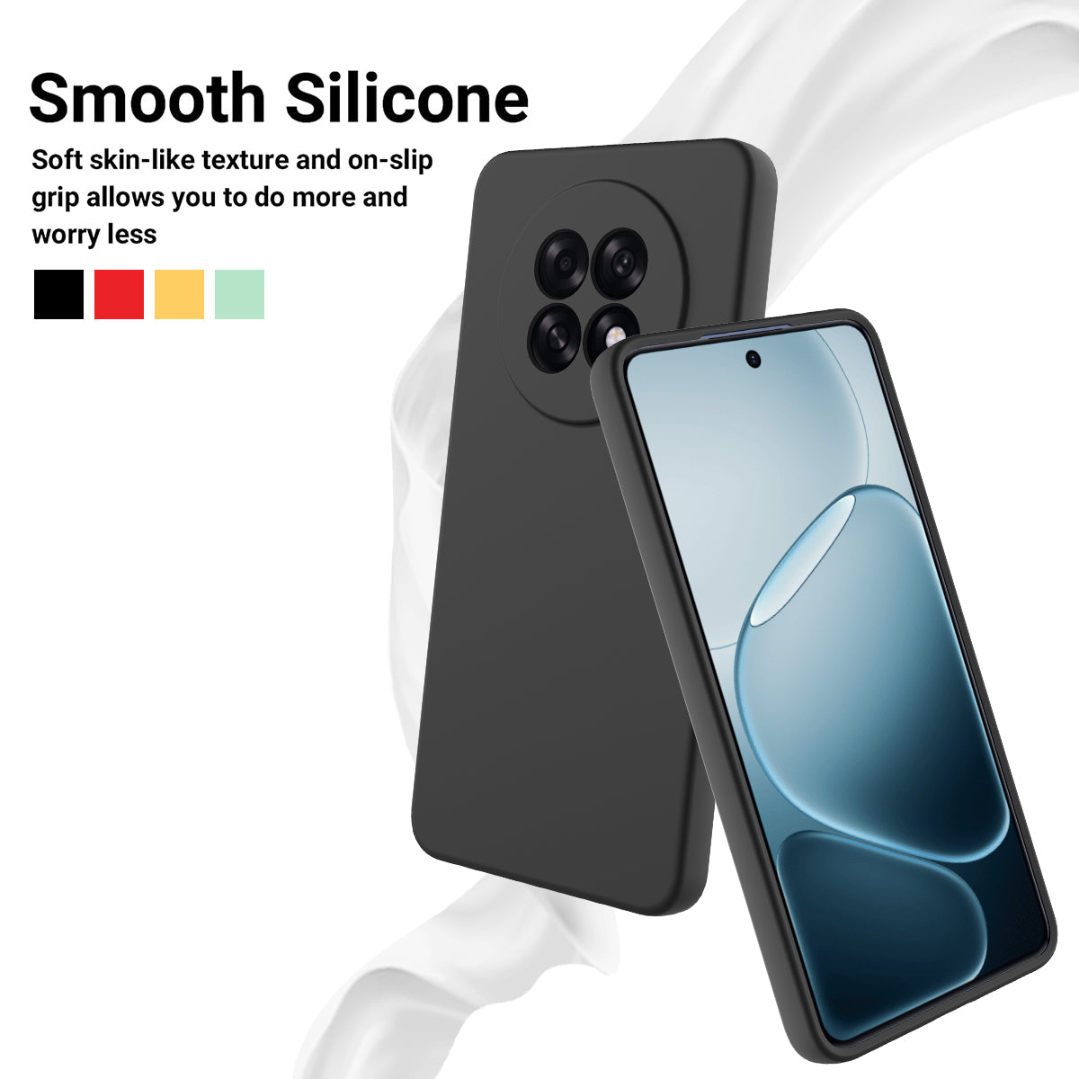 For Oppo A6 GT 5G / Oppo F31 Pro+ 5G Liquid Silicone Case Phone Back Cover with Hand Strap