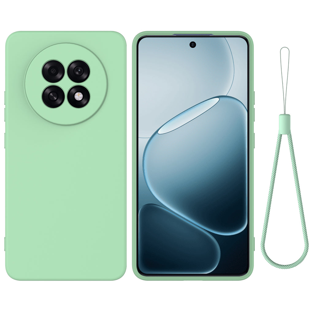 For Oppo A6 GT 5G / Oppo F31 Pro+ 5G Liquid Silicone Case Phone Back Cover with Hand Strap