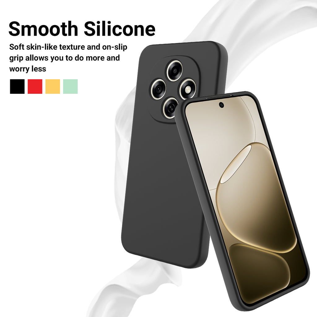 For Oppo F31 Pro 5G Liquid Silicone Case Phone Back Cover with Hand Strap