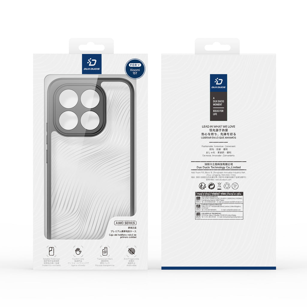 For Xiaomi 15T Case DUX DUCIS Aimo Series TPU+PC Matte Drop-proof Phone Cover (REACH Certification)