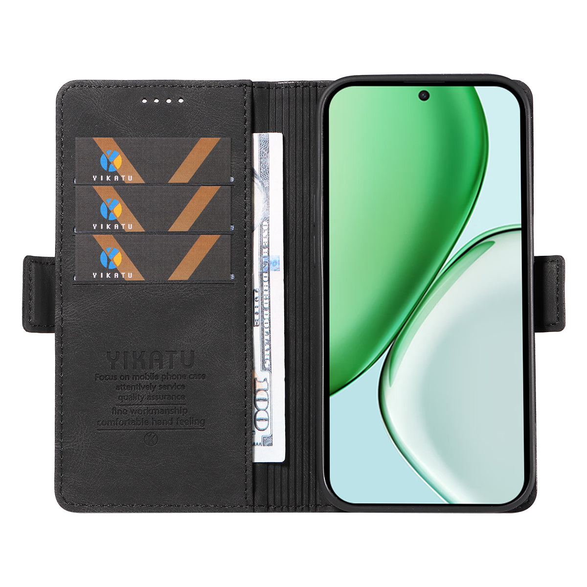 For Honor X9d 5G / Honor X70 5G Leather Case YIKATU YK-005 Skin-touch Feeling Wallet Phone Cover