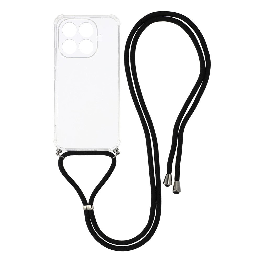 For Xiaomi 15T Pro Case Reinforced Corner TPU Clear Phone Cover with Lanyard