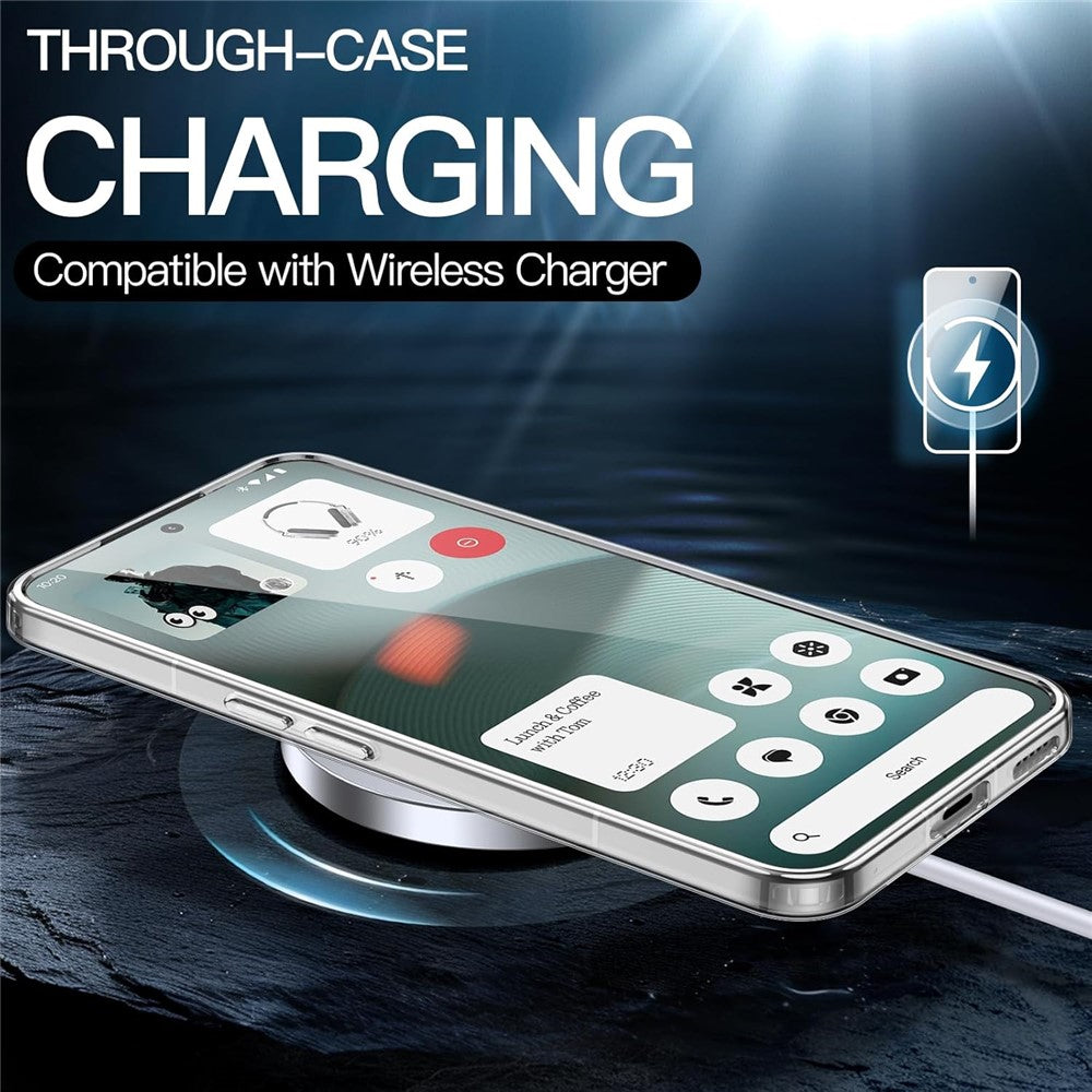 For Nothing Phone (3) 5G Case Crystal Clear Soft TPU Frame Hard PC Back Phone Cover