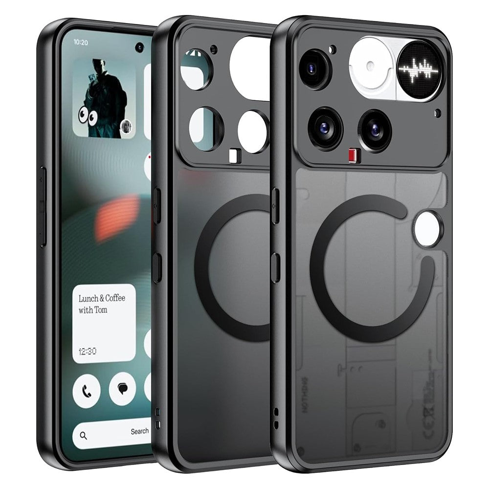 For Nothing Phone (3) 5G Case Translucent Matte PC + TPU Phone Cover Compatible with MagSafe