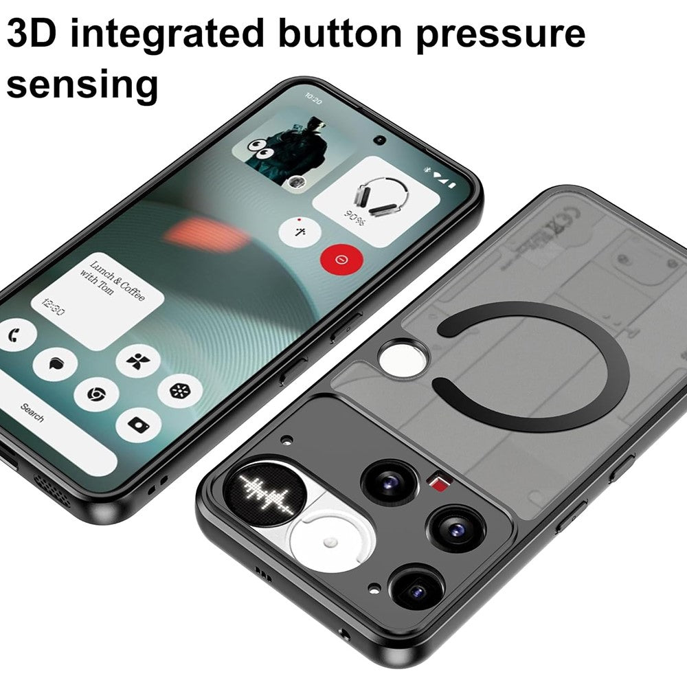 For Nothing Phone (3) 5G Case Translucent Matte PC + TPU Phone Cover Compatible with MagSafe