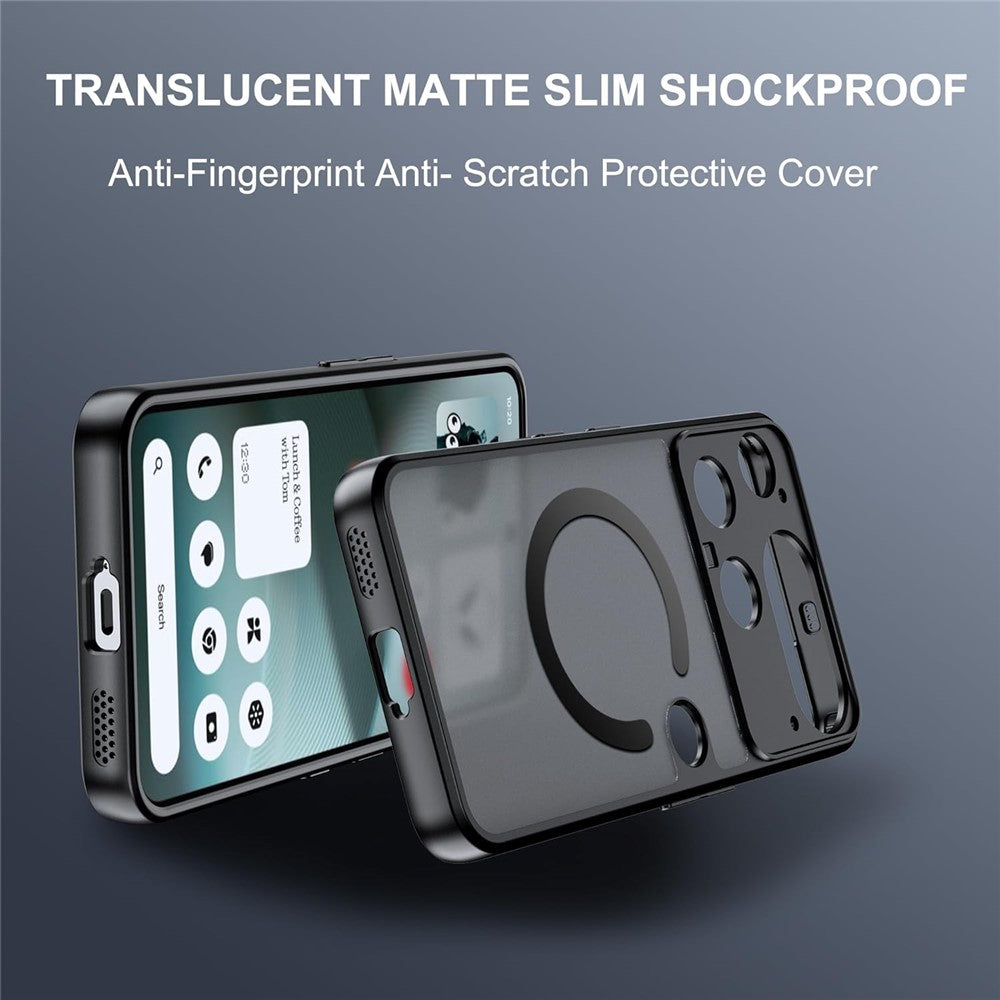 For Nothing Phone (3) 5G Case Translucent Matte PC + TPU Phone Cover Compatible with MagSafe