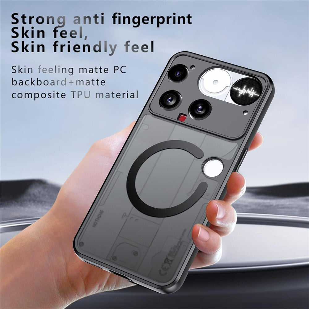 For Nothing Phone (3) 5G Case Translucent Matte PC + TPU Phone Cover Compatible with MagSafe