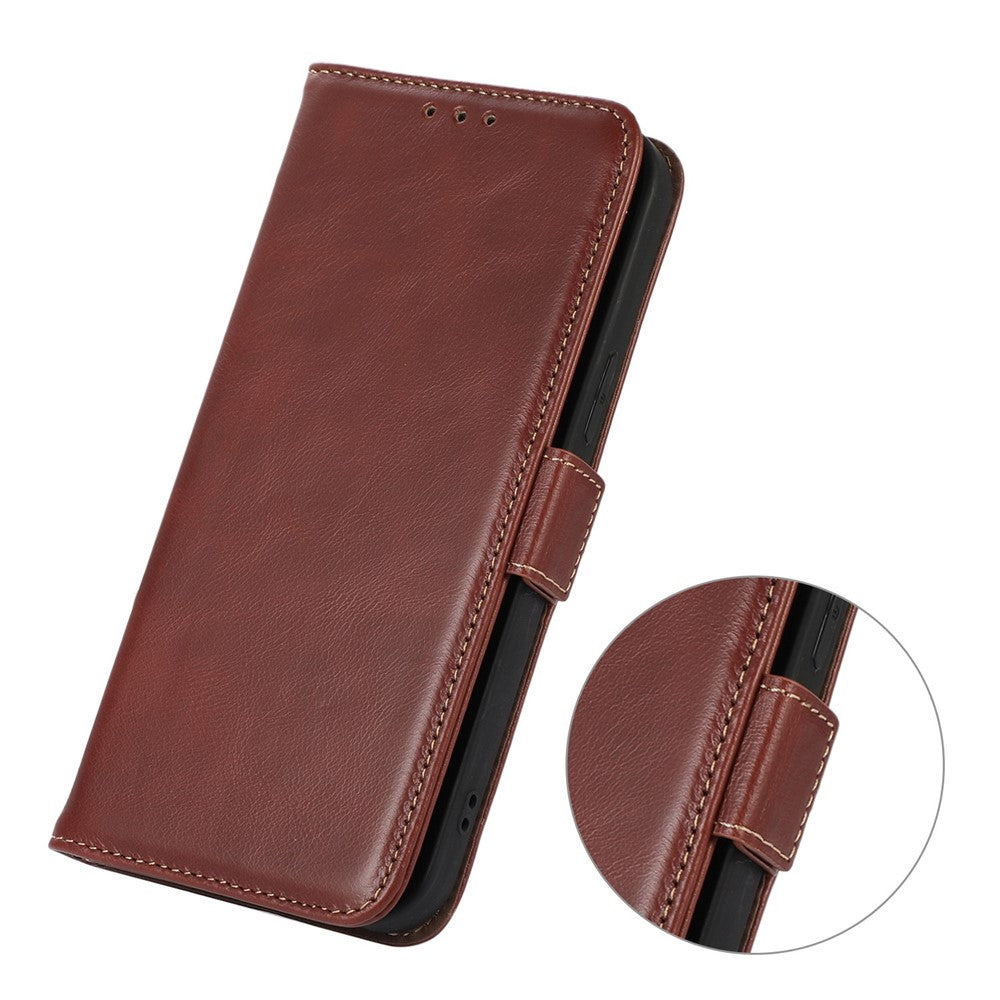 For Samsung Galaxy S26 Edge Case RFID Blocking Genuine Cow Leather Wallet Phone Cover