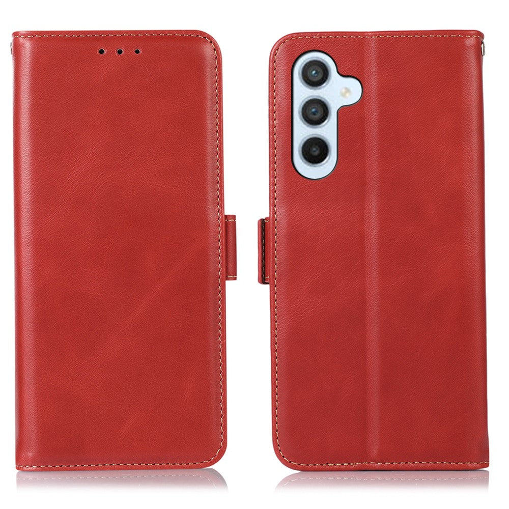 For Samsung Galaxy S26 / S26 Pro Case RFID Blocking Genuine Cow Leather Wallet Phone Cover