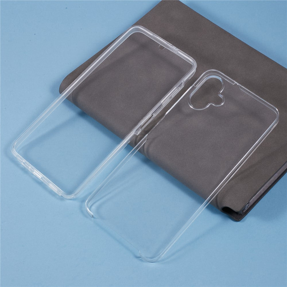 For Samsung Galaxy A07 4G Case TPU Frame Clear Acrylic Back Phone Cover with PET Film