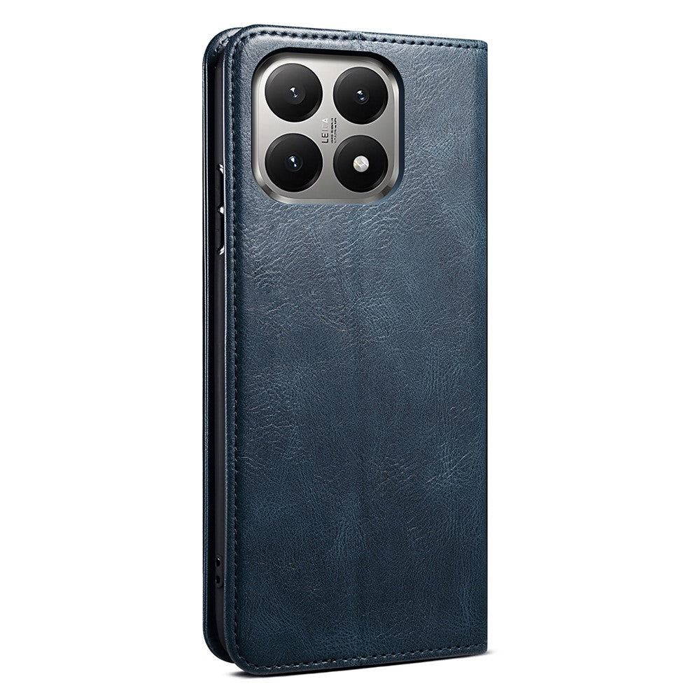 For Xiaomi 15T Case Crazy Horse Texture Waxy Leather Wallet Stand Phone Cover