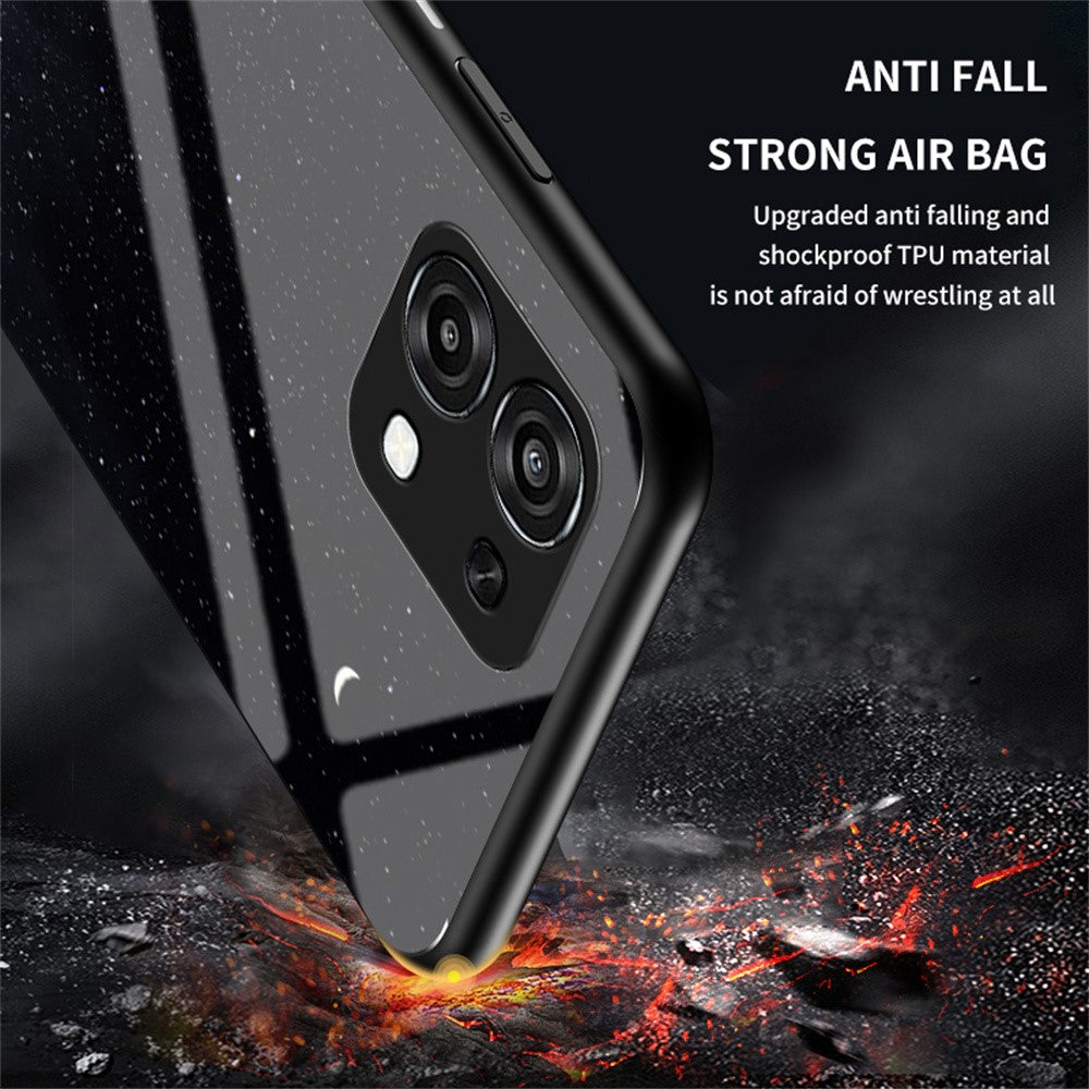 For Oppo A6 5G  /  A6 Pro 5G  /  4G  /  F31 5G Case Starry Sky Pattern Tempered Glass Phone Cover