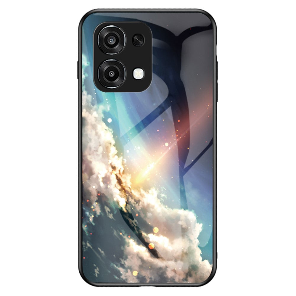 For Oppo A6 5G  /  A6 Pro 5G  /  4G  /  F31 5G Case Starry Sky Pattern Tempered Glass Phone Cover