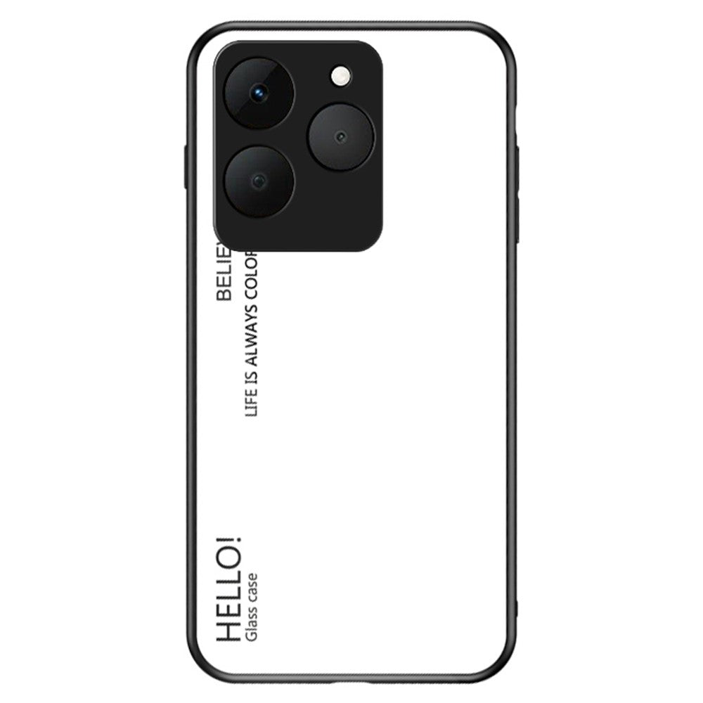 For Realme 15T 5G Case Anti-Scratch Tempered Glass + PC + TPU Phone Cover