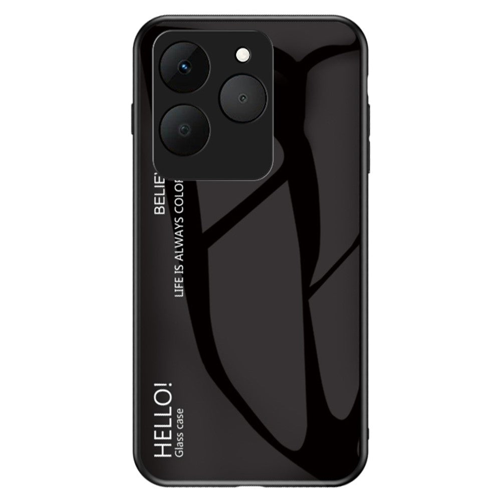 For Realme 15T 5G Case Anti-Scratch Tempered Glass + PC + TPU Phone Cover