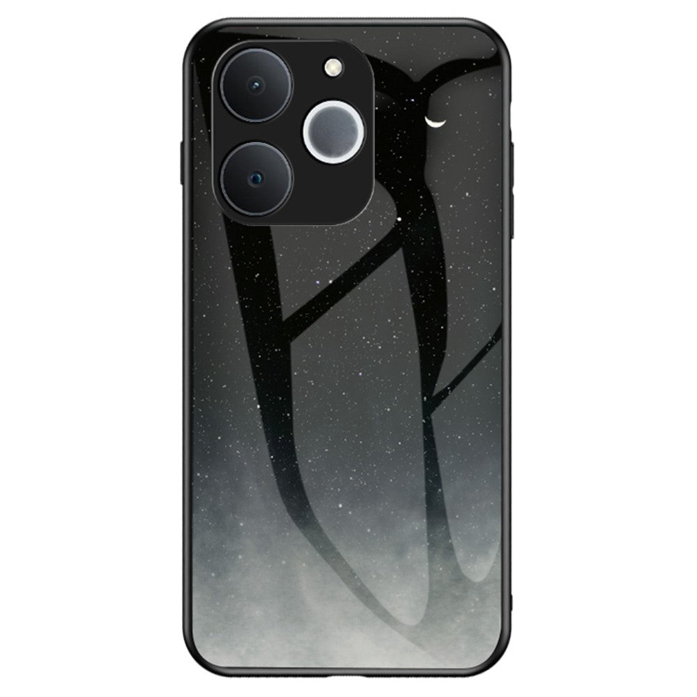 For Realme C71 4G  /  Note 70 4G Case Starry Sky Pattern Tempered Glass Phone Cover