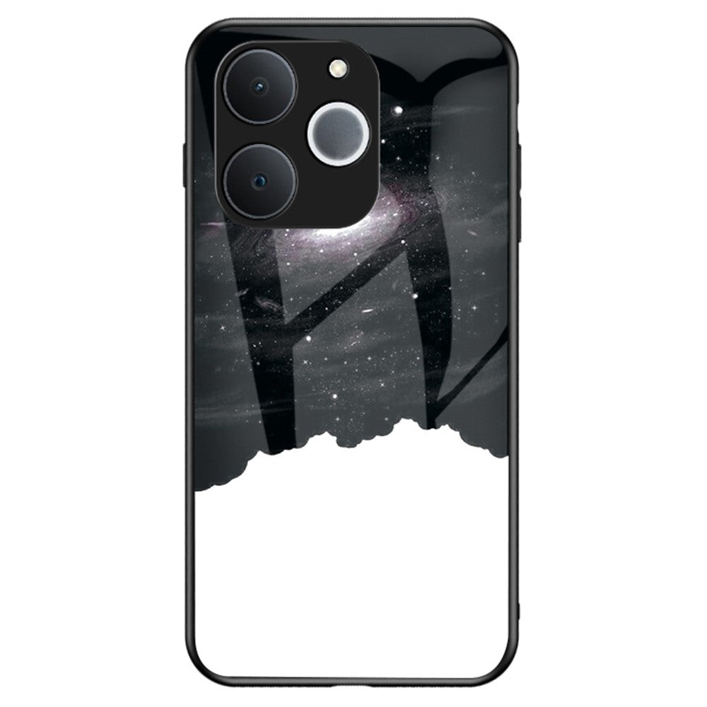For Realme C71 4G  /  Note 70 4G Case Starry Sky Pattern Tempered Glass Phone Cover