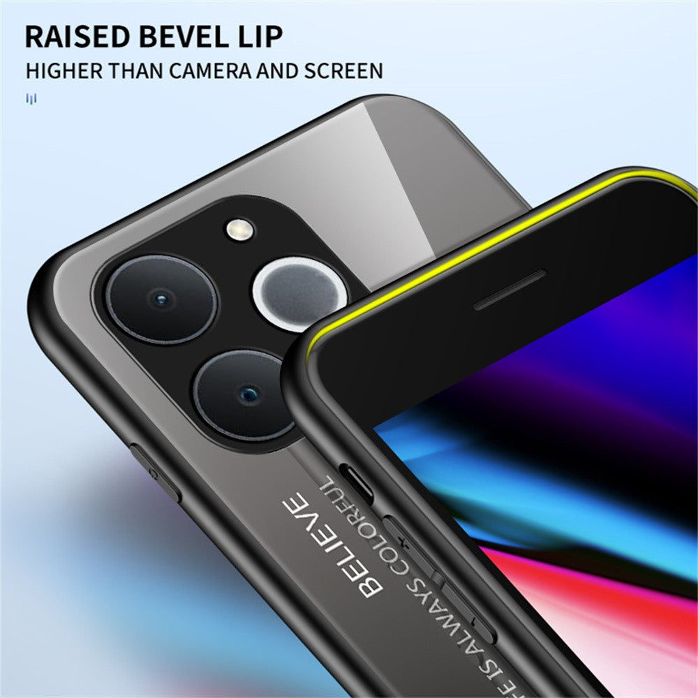 For Realme C71 4G  /  Note 70 4G Case Anti-Scratch Tempered Glass + PC + TPU Phone Cover