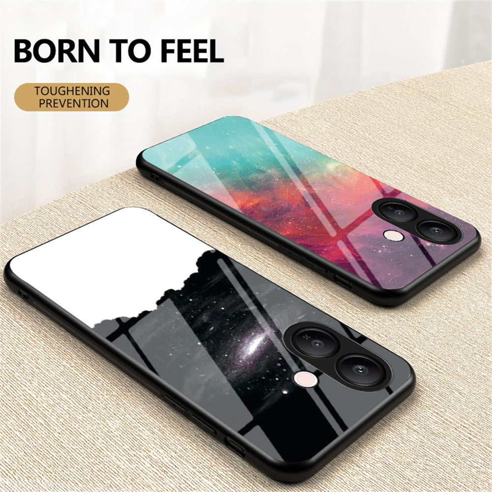 For vivo V60 Lite 5G  /  4G Case Starry Sky Pattern Tempered Glass Phone Cover