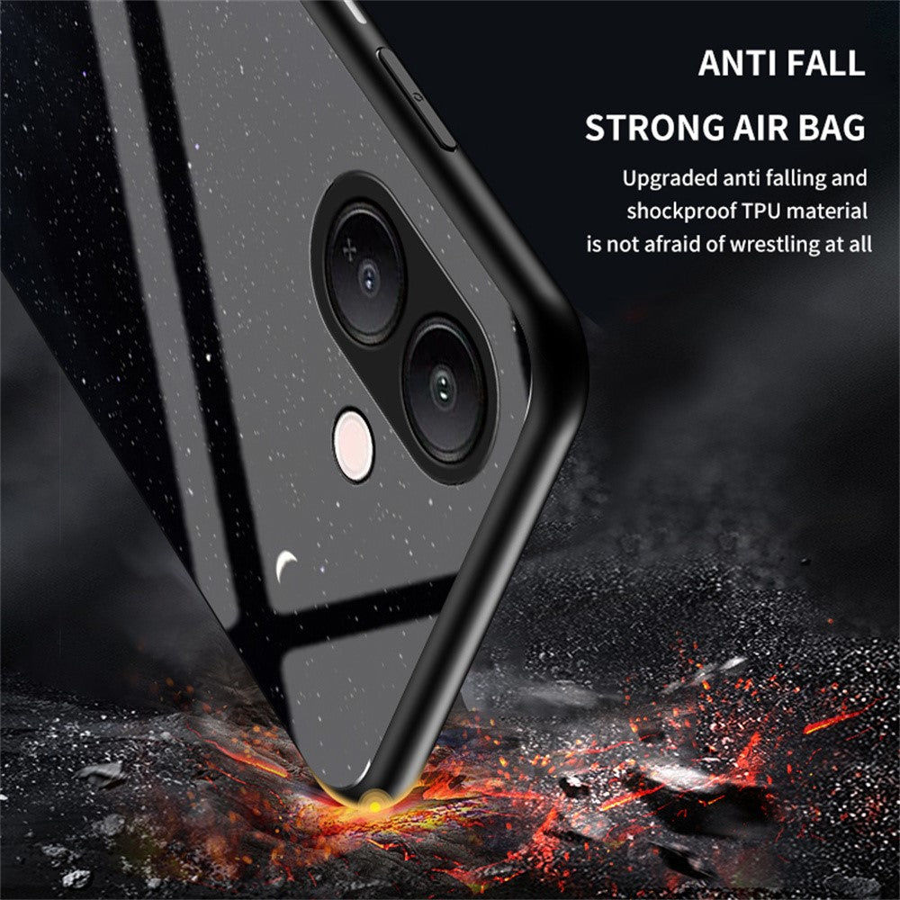 For vivo V60 Lite 5G  /  4G Case Starry Sky Pattern Tempered Glass Phone Cover