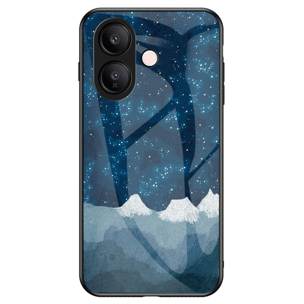 For vivo V60 Lite 5G  /  4G Case Starry Sky Pattern Tempered Glass Phone Cover