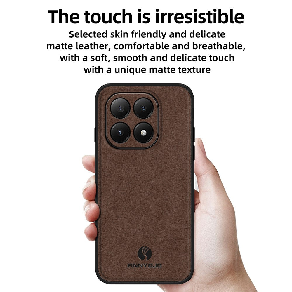 ANNYOJO For Xiaomi 15T Case PU Leather + PC + TPU Anti Drop Phone Back Cover