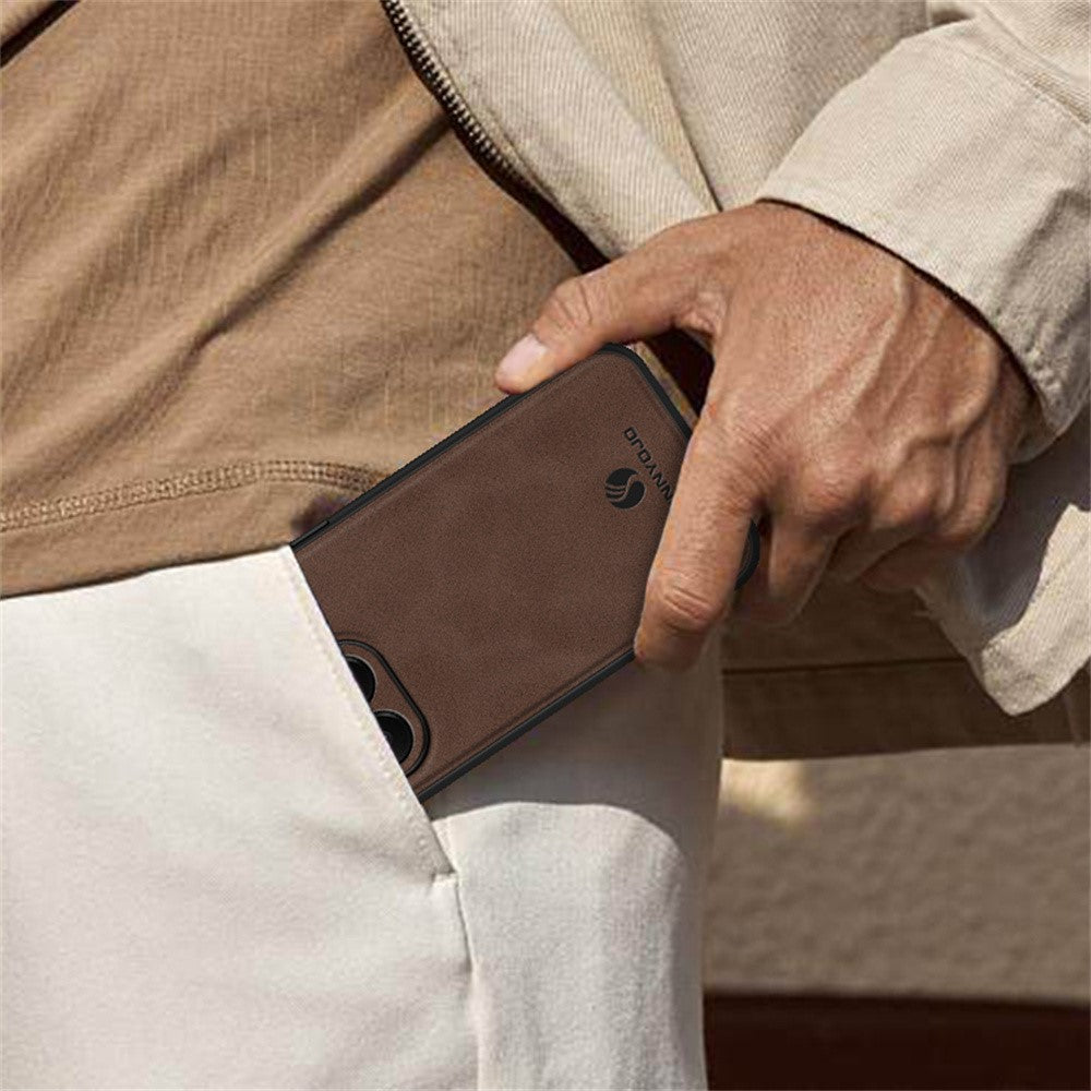 ANNYOJO For Xiaomi 15T Case PU Leather + PC + TPU Anti Drop Phone Back Cover