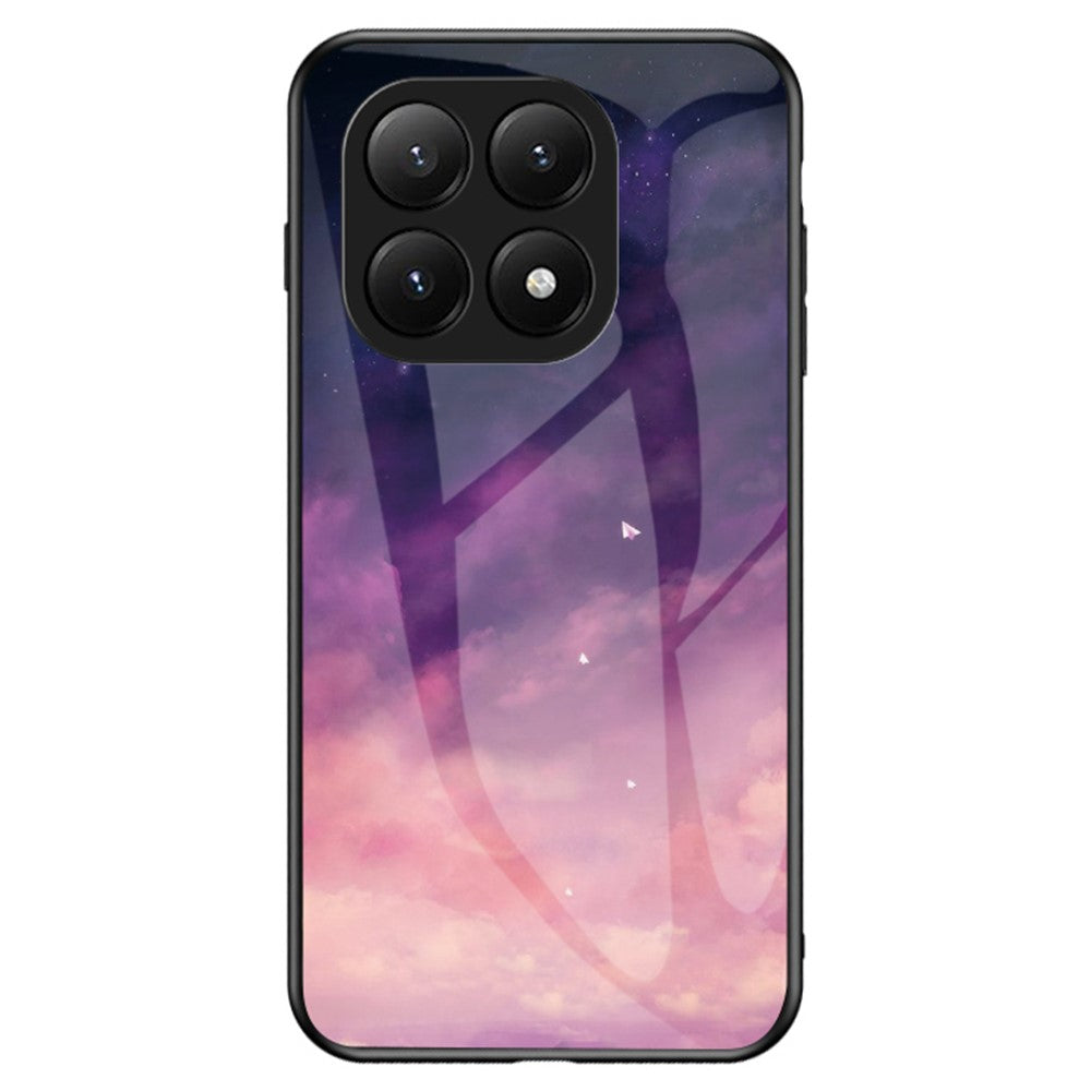 For Xiaomi 15T Case Starry Sky Pattern Tempered Glass Phone Cover