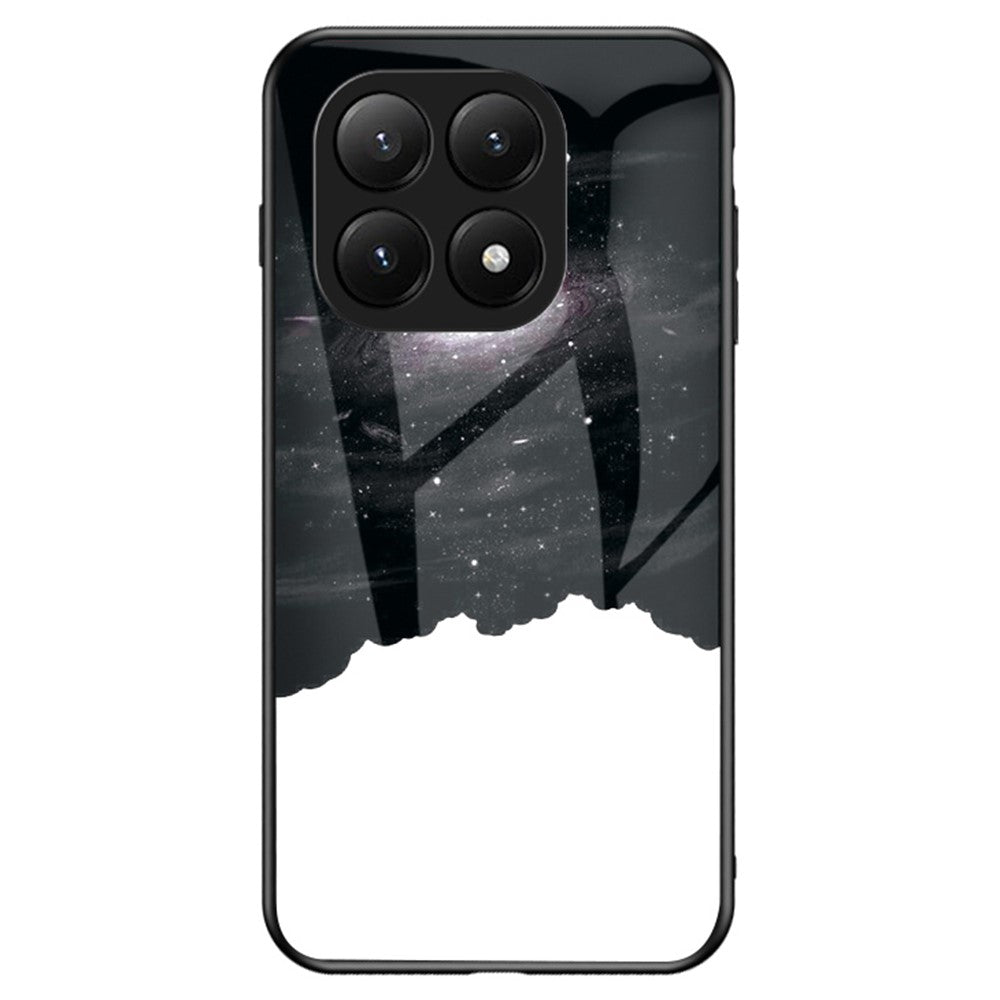 For Xiaomi 15T Case Starry Sky Pattern Tempered Glass Phone Cover